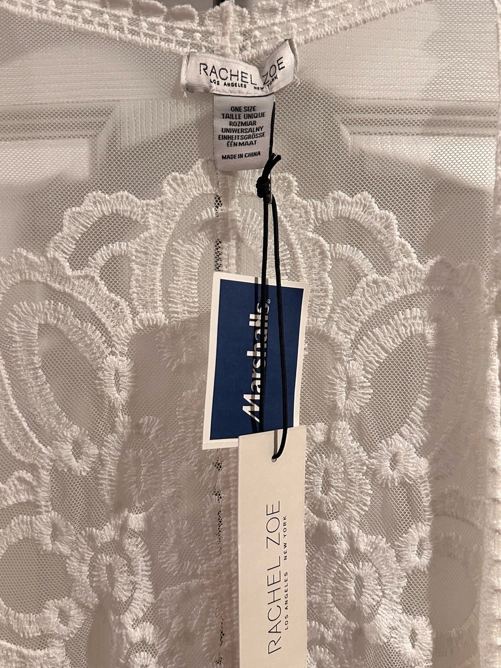 Rachel Zoe Ivory Sheer Lace Robe - Picture 2 of 3